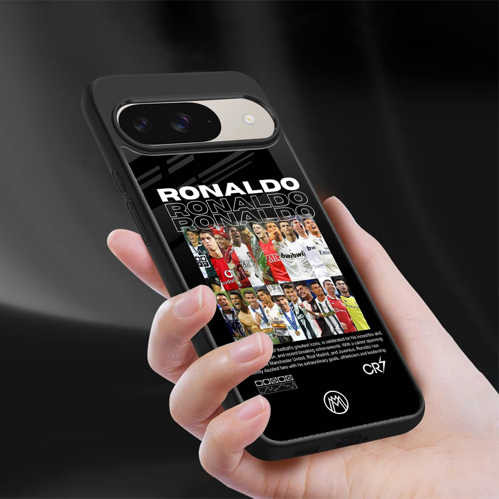 ronaldo back phone cover | glass case for google pixel 9