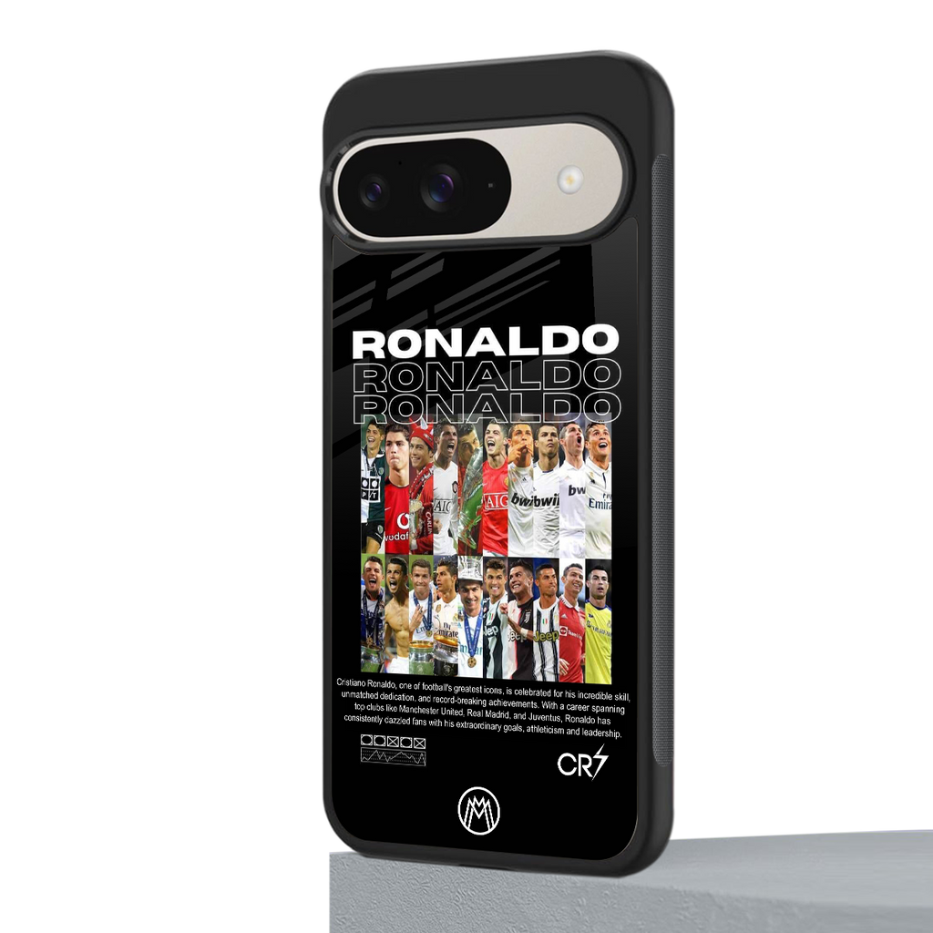 ronaldo back phone cover | glass case for google pixel 9