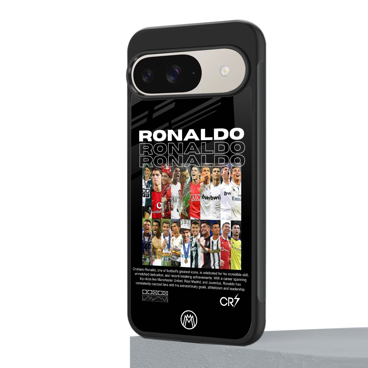 ronaldo back phone cover | glass case for google pixel 9