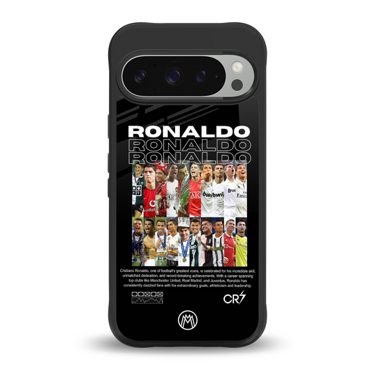 ronaldo back phone cover | glass case for google pixel 9 pro xl