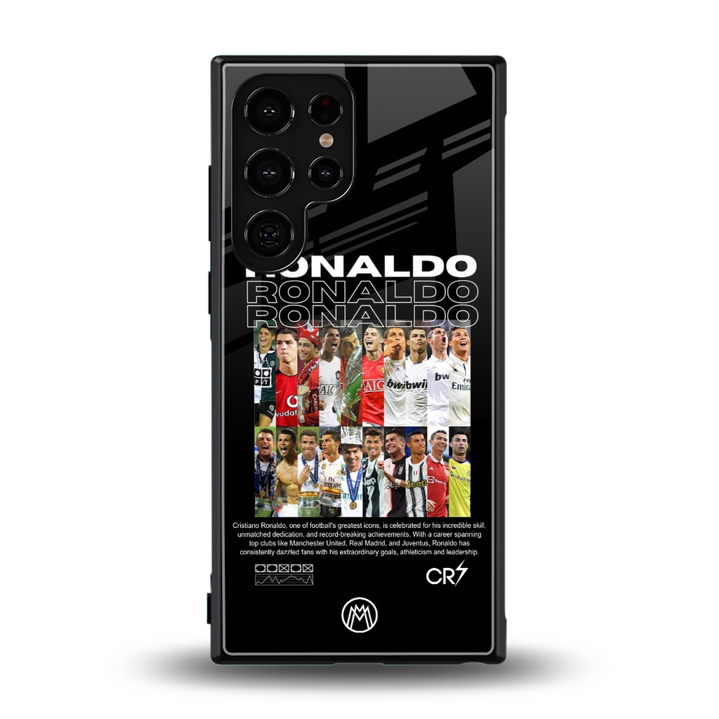 ronaldo back phone cover | glass case for samsung galaxy s23 ultra