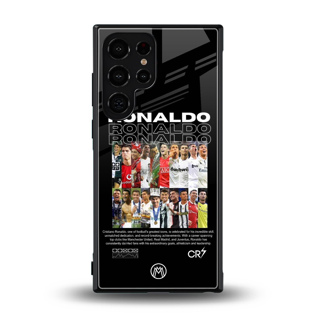 ronaldo back phone cover | glass case for samsung galaxy s23 ultra