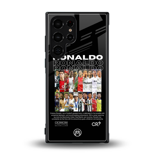 ronaldo back phone cover | glass case for samsung galaxy s23 ultra