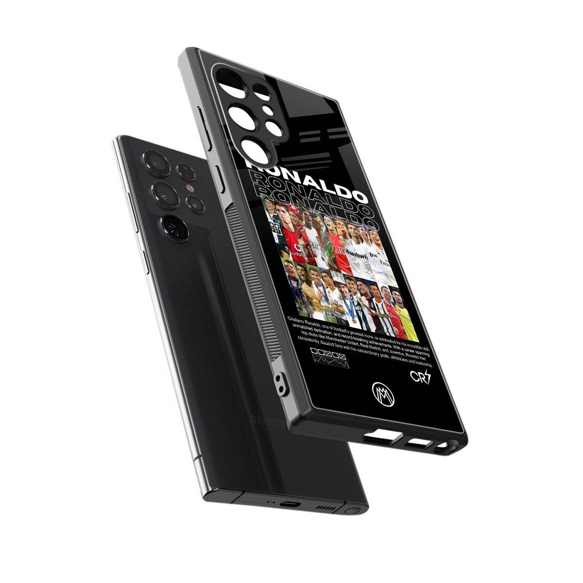 ronaldo back phone cover | glass case for samsung galaxy s23 ultra