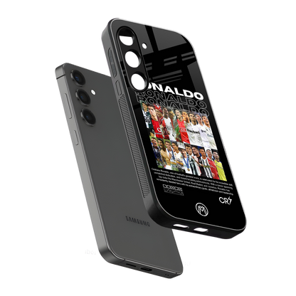 ronaldo back phone cover | glass case for samsung galaxy s24 fe