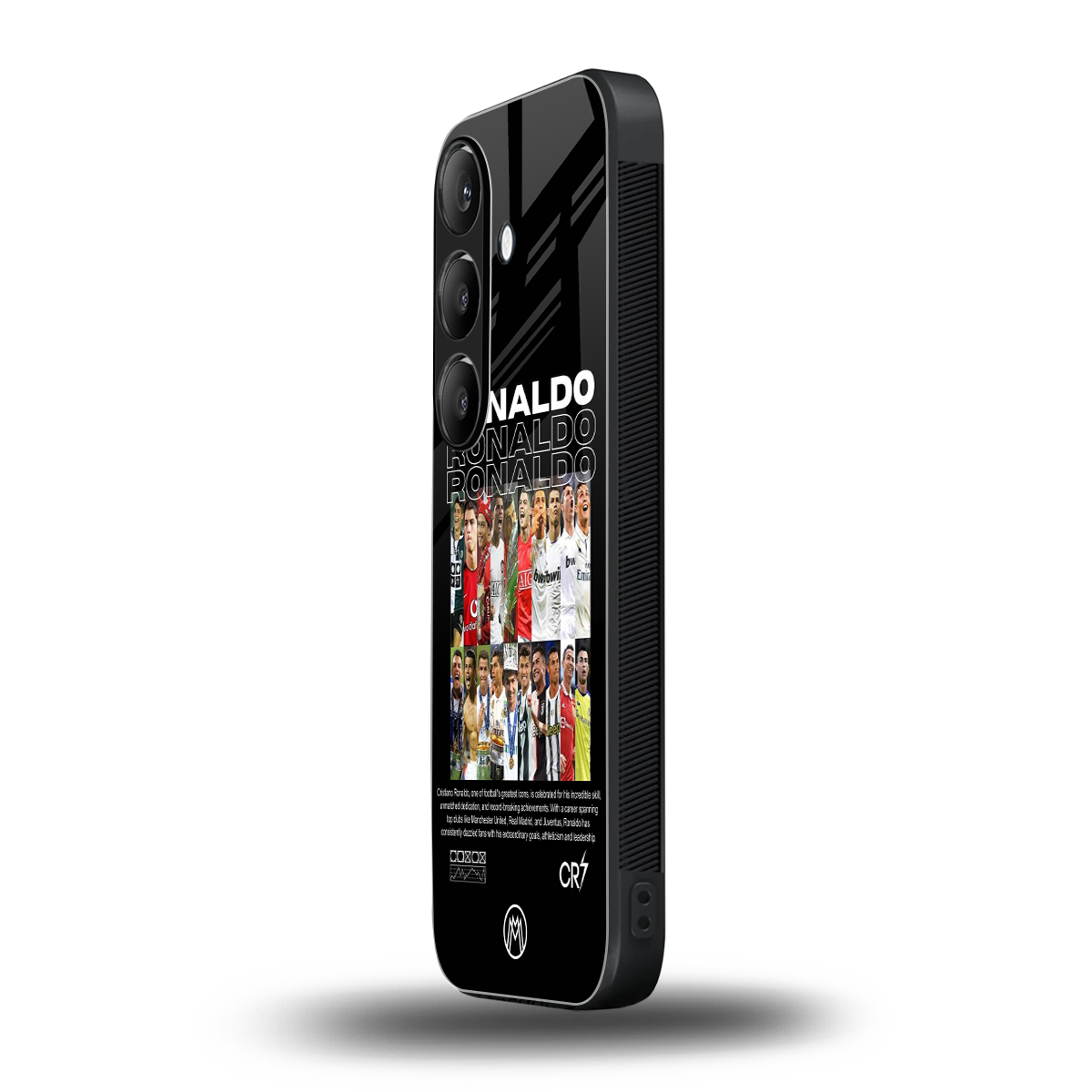 ronaldo back phone cover | glass case for samsung galaxy s25 plus