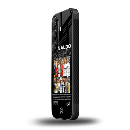 ronaldo back phone cover | glass case for samsung galaxy s24 fe