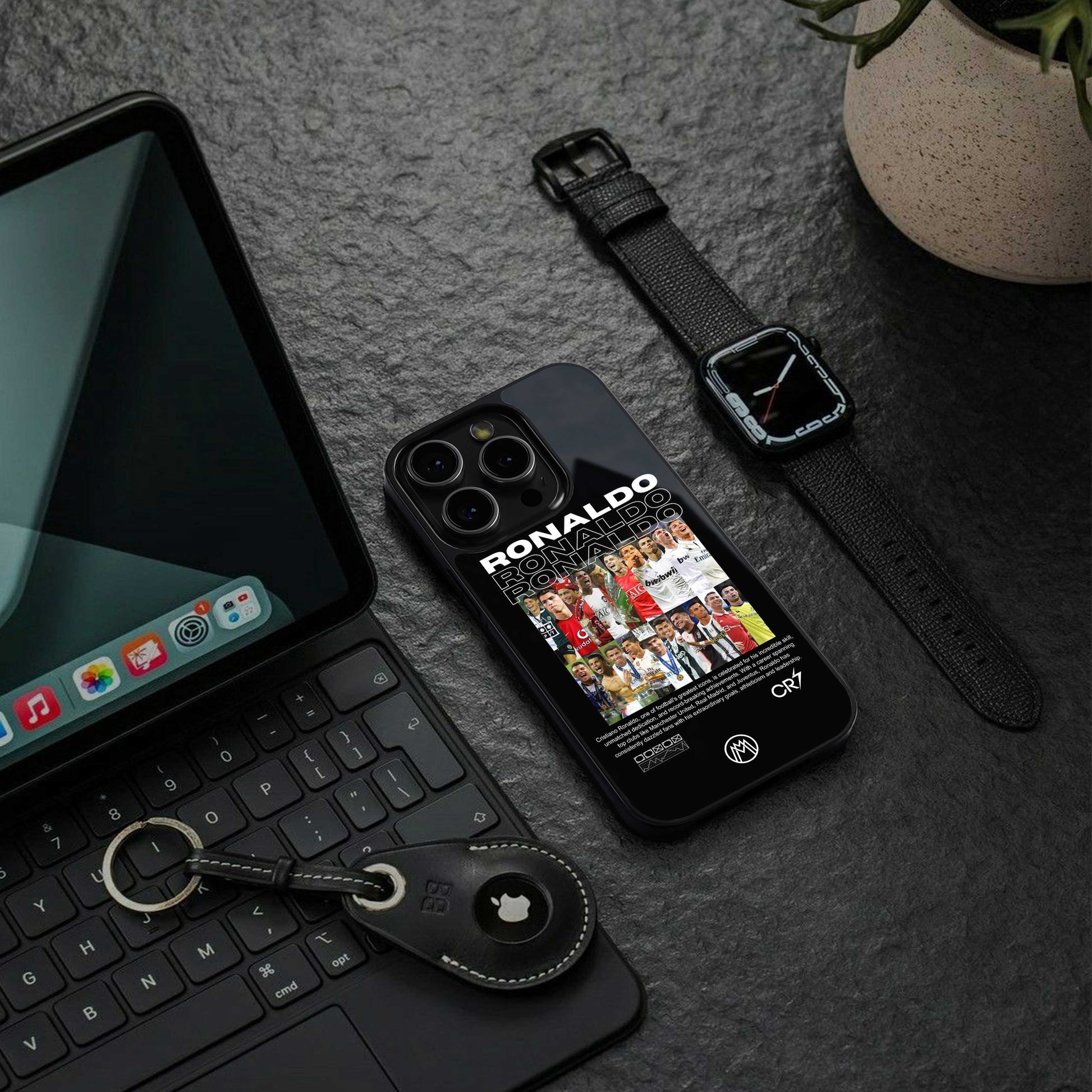 ronaldo back phone cover | glass case for samsung galaxy s23 ultra