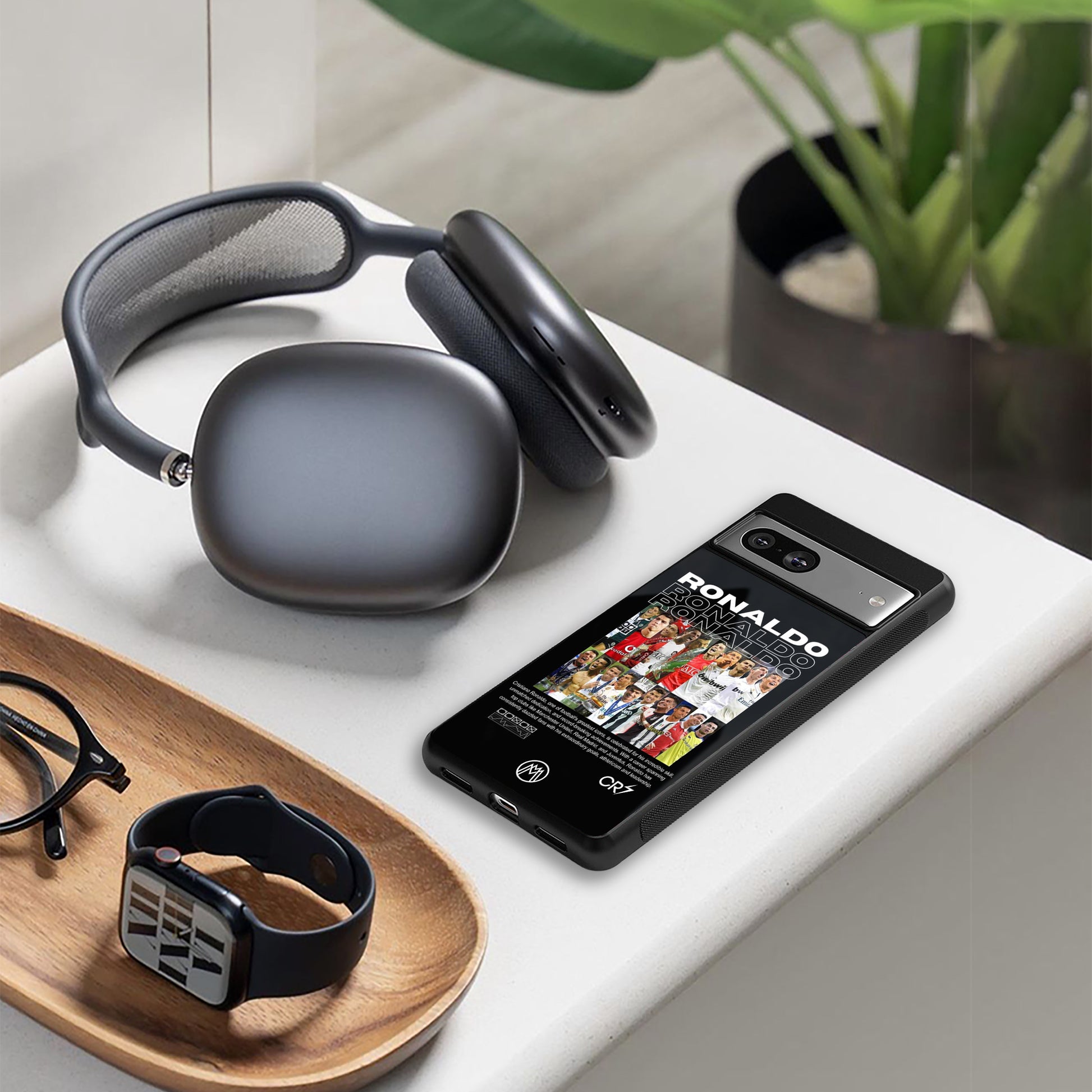 ronaldo back phone cover | glass case for iphone 16