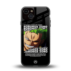 roronoa zoro anime back phone cover | glass case for iphone 13