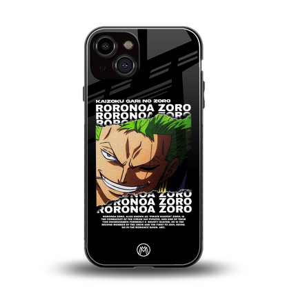 roronoa zoro anime back phone cover | glass case for iphone 13