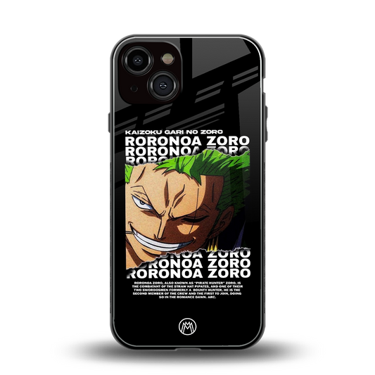 roronoa zoro anime back phone cover | glass case for iphone 13