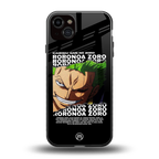 roronoa zoro anime back phone cover | glass case for iphone 14 plus