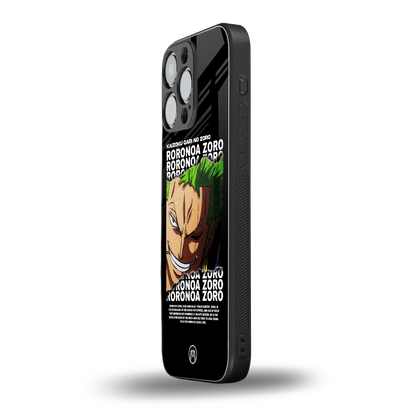 roronoa zoro anime back phone cover | glass case for iphone 14 pro max