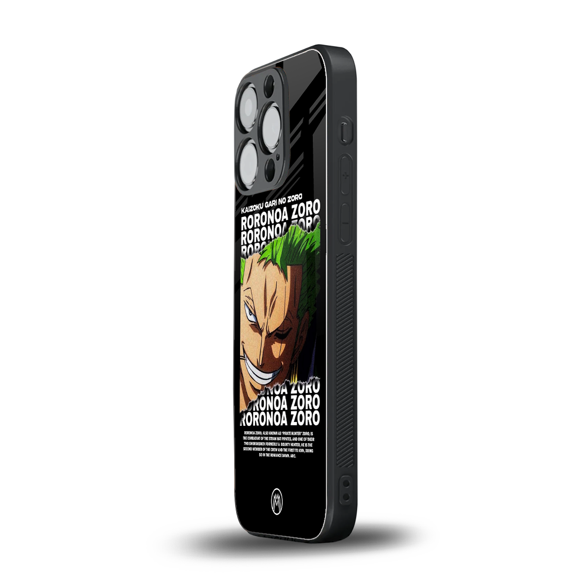 roronoa zoro anime back phone cover | glass case for iphone 15 pro