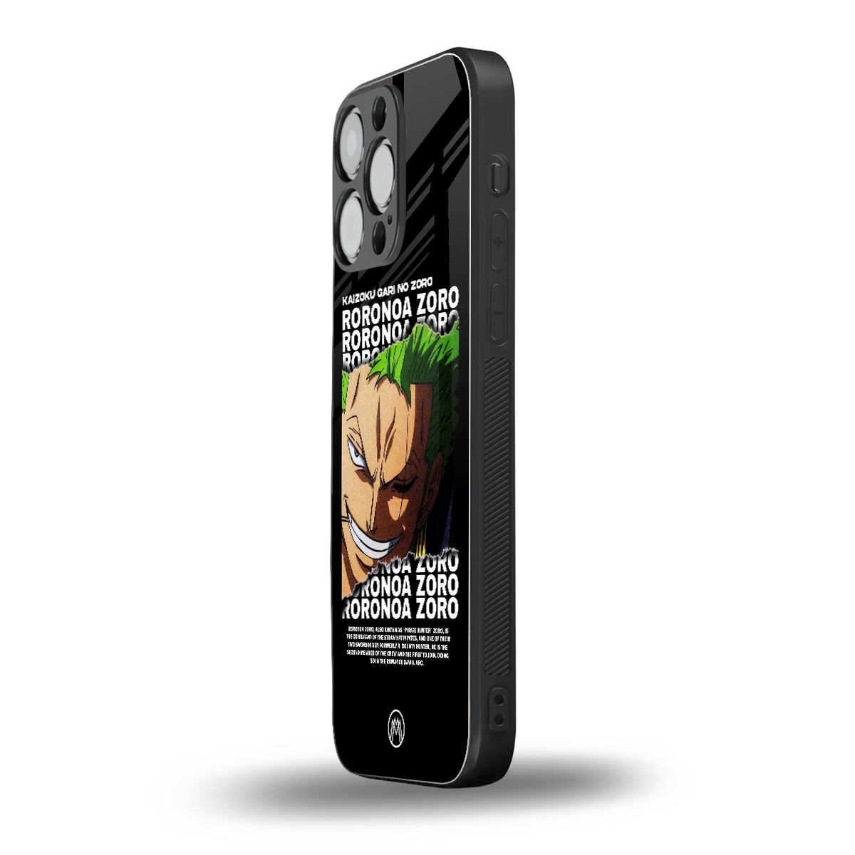 roronoa zoro anime back phone cover | glass case for iphone 16 pro max