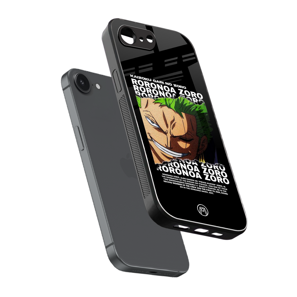roronoa zoro anime back phone cover | glass case for iphone 16e
