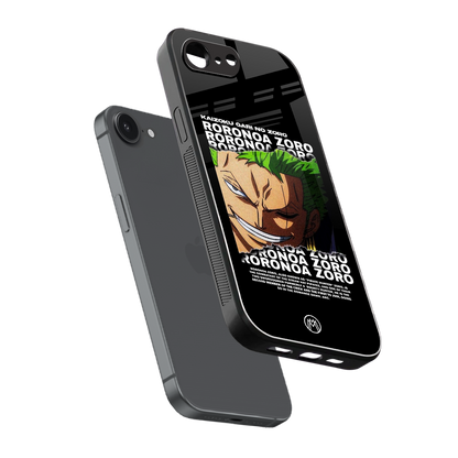 roronoa zoro anime back phone cover | glass case for iphone 16e