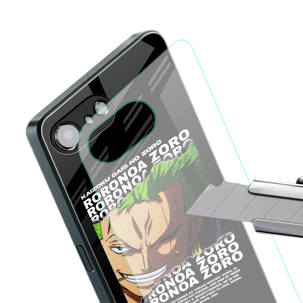 roronoa zoro anime back phone cover | glass case for iphone 16e