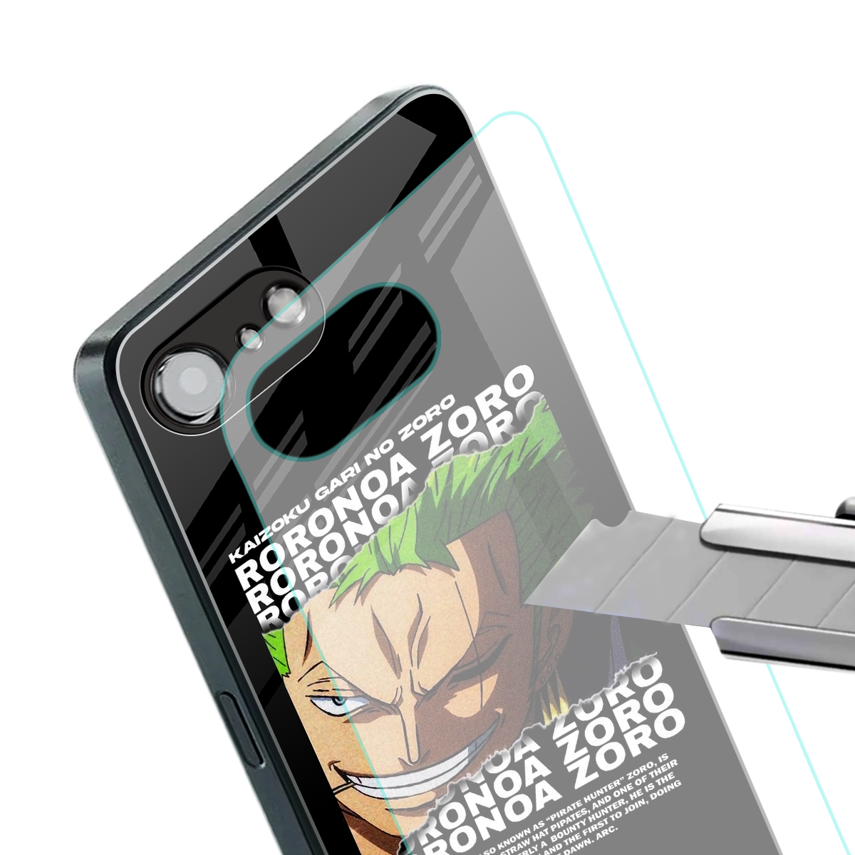 roronoa zoro anime back phone cover | glass case for iphone 16e