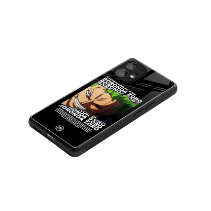 roronoa zoro anime back phone cover | glass case for nothing phone 1