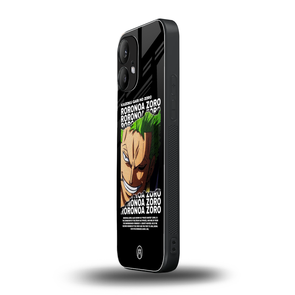 roronoa zoro anime back phone cover | glass case for nothing phone 2