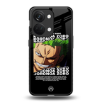 roronoa zoro anime back phone cover | glass case for oneplus nord 3