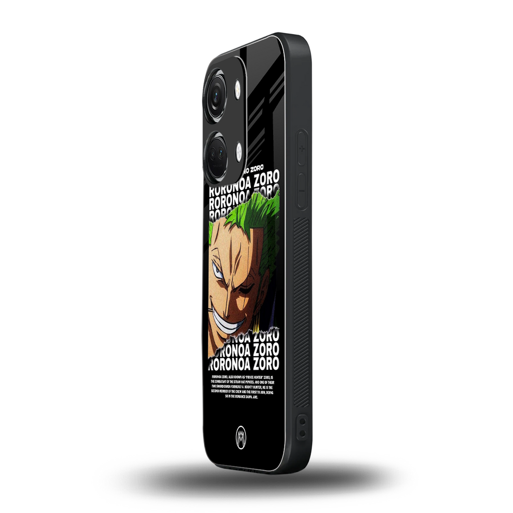 roronoa zoro anime back phone cover | glass case for oneplus nord 3