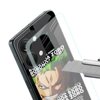 roronoa zoro anime back phone cover | glass case for oneplus nord 3