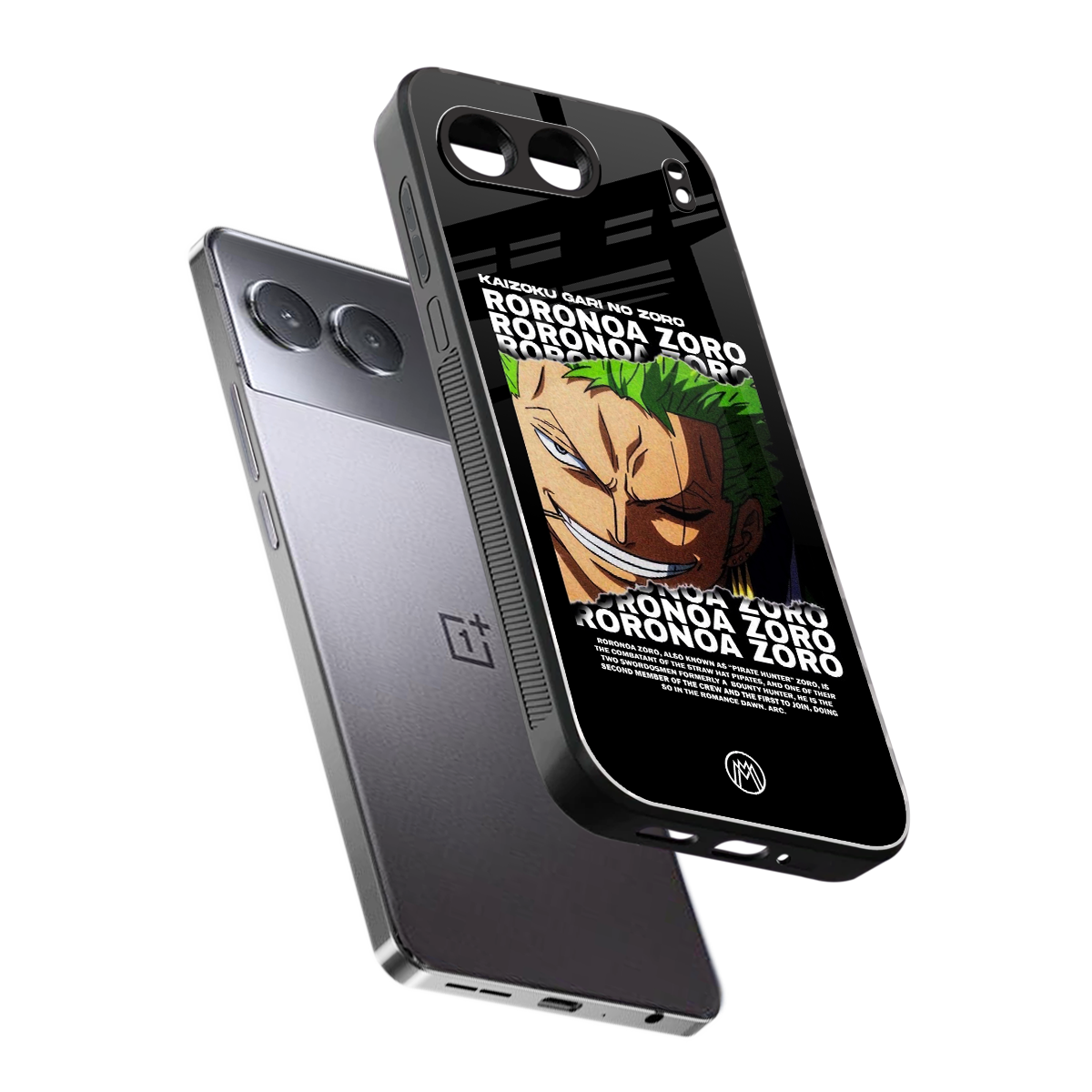 roronoa zoro anime back phone cover | glass case for oneplus nord 4