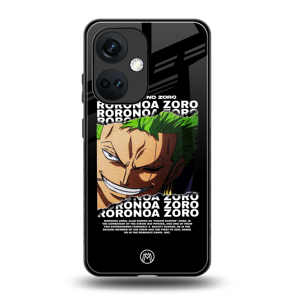 roronoa zoro anime back phone cover | glass case for oneplus nord ce 3