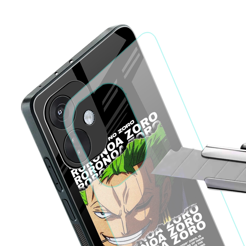 roronoa zoro anime back phone cover | glass case for oneplus nord ce 3