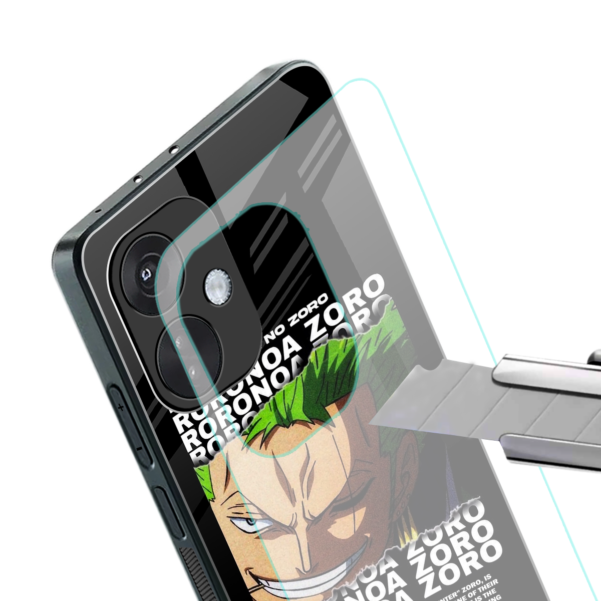 roronoa zoro anime back phone cover | glass case for oneplus nord ce 3