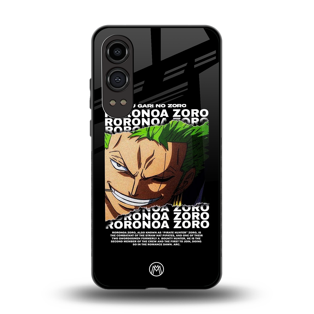 roronoa zoro anime back phone cover | glass case for oneplus nord ce 4 lite