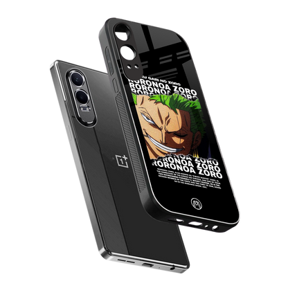 roronoa zoro anime back phone cover | glass case for oneplus nord ce 4 lite