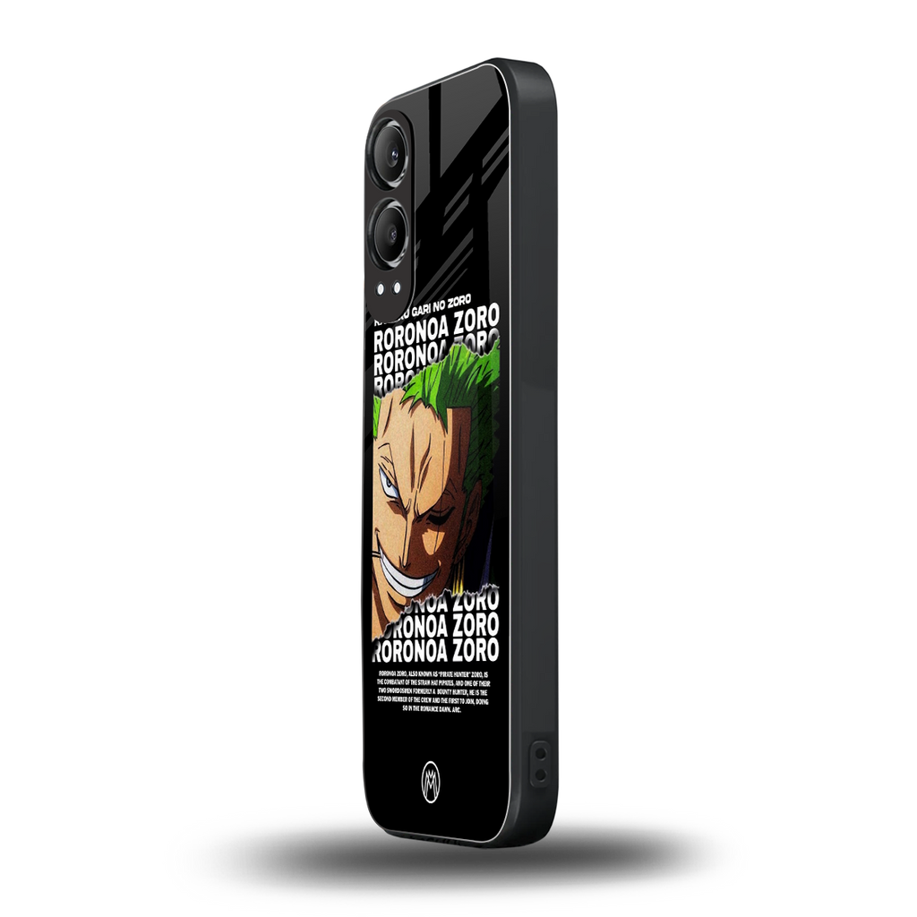 roronoa zoro anime back phone cover | glass case for oneplus nord ce 4 lite