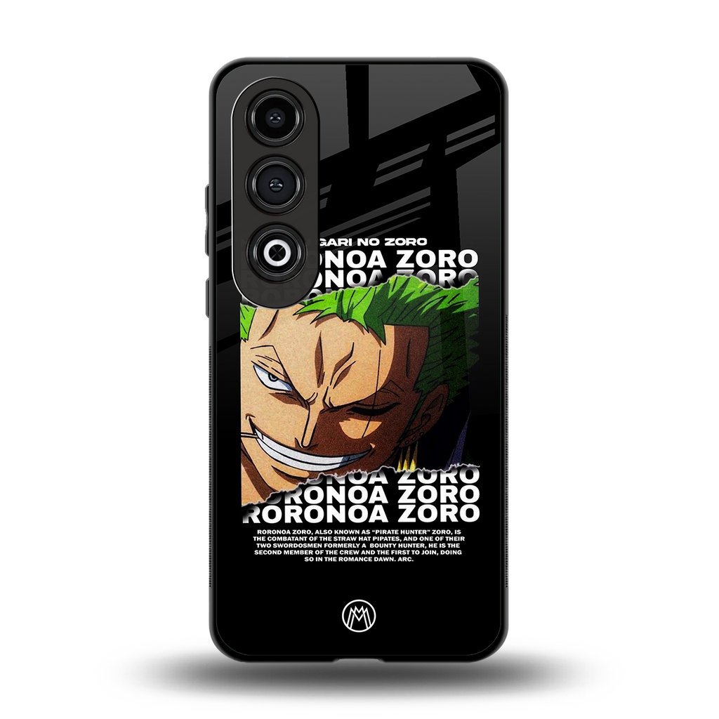 roronoa zoro anime back phone cover | glass case for oneplus nord ce 4