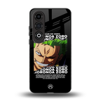 roronoa zoro anime back phone cover | glass case for oneplus nord ce 4