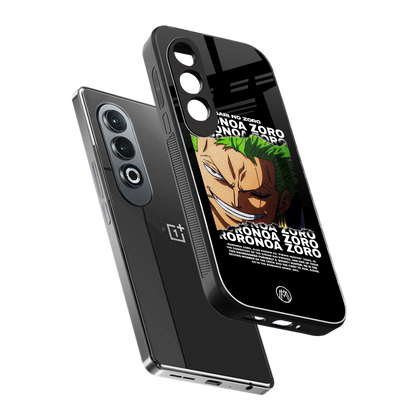 roronoa zoro anime back phone cover | glass case for oneplus nord ce 4