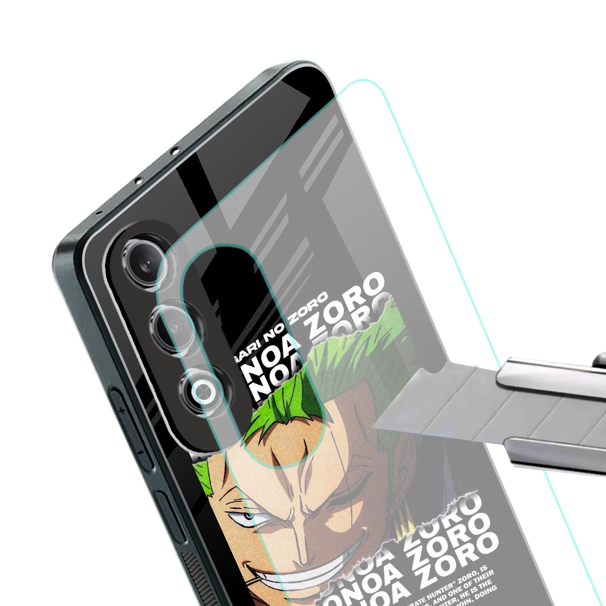 roronoa zoro anime back phone cover | glass case for oneplus nord ce 4