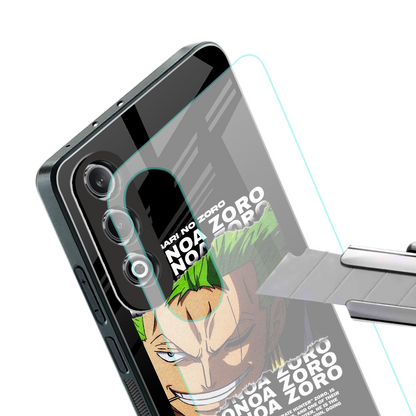 roronoa zoro anime back phone cover | glass case for oneplus nord ce 4