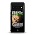 roronoa zoro anime back phone cover | glass case for google pixel 6 pro