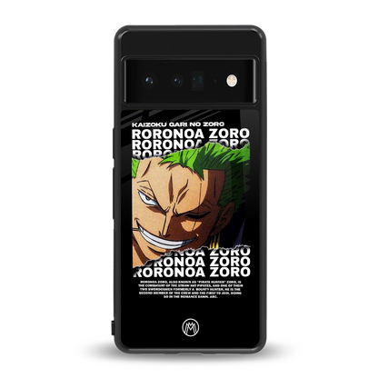 roronoa zoro anime back phone cover | glass case for google pixel 6 pro