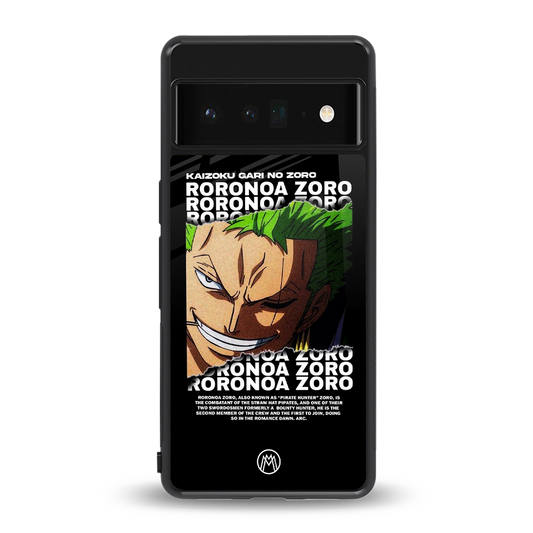 roronoa zoro anime back phone cover | glass case for google pixel 6 pro