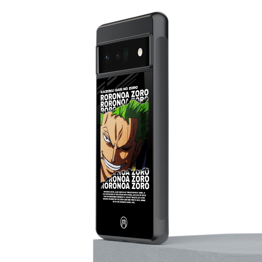 roronoa zoro anime back phone cover | glass case for google pixel 6 pro