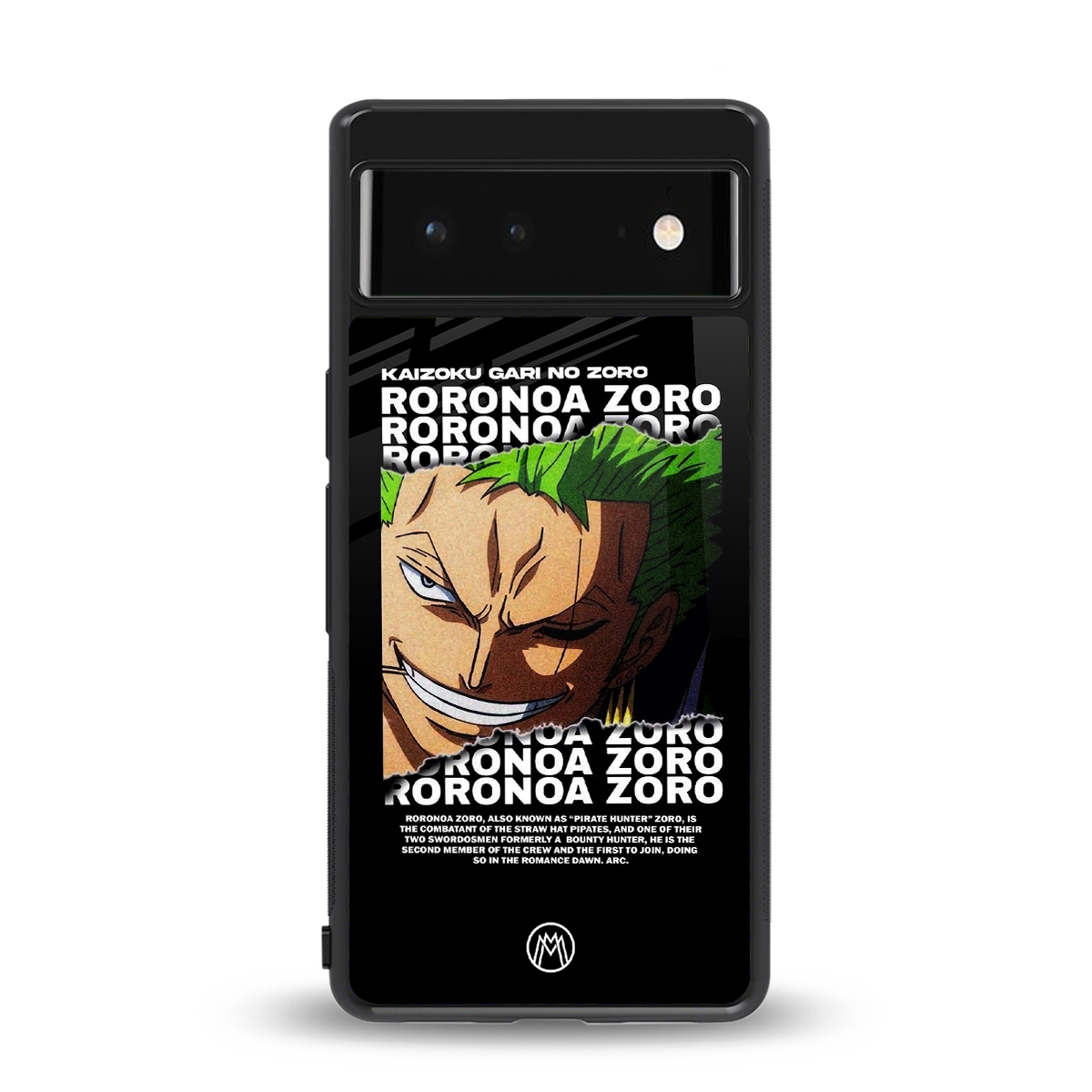 roronoa zoro anime back phone cover | glass case for google pixel 6