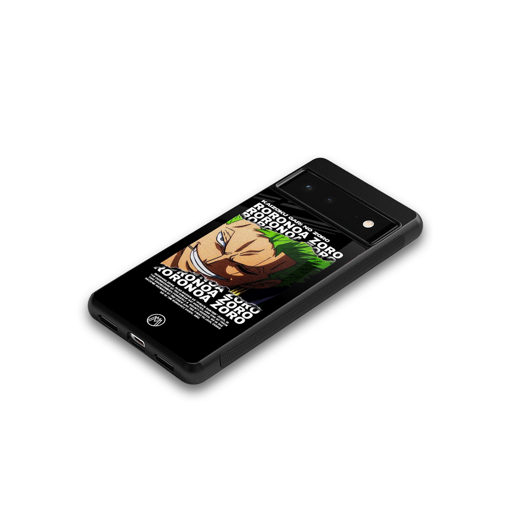 roronoa zoro anime back phone cover | glass case for google pixel 6