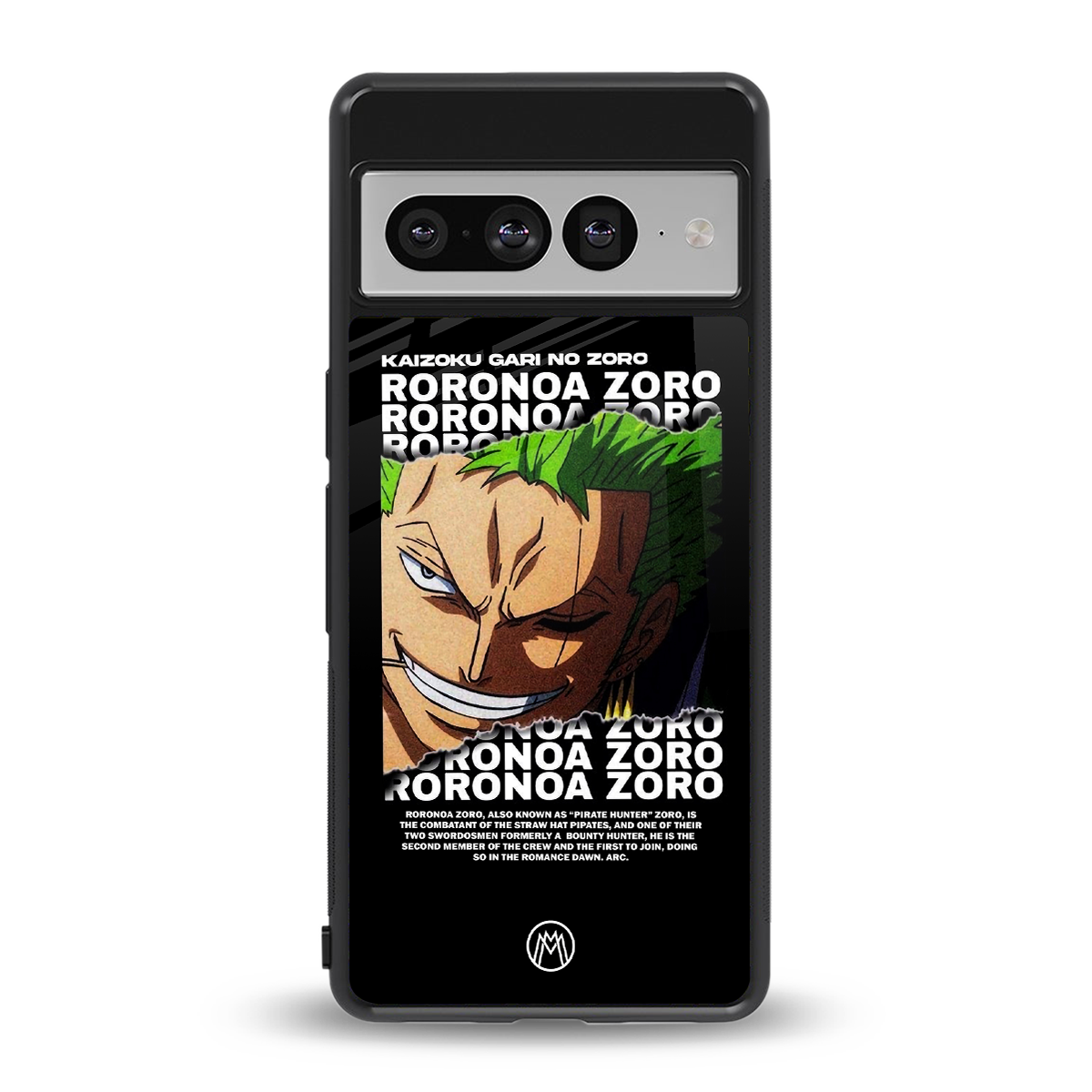 roronoa zoro anime back phone cover | glass case for google pixel 7 pro
