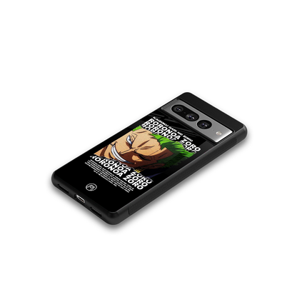 roronoa zoro anime back phone cover | glass case for google pixel 7 pro
