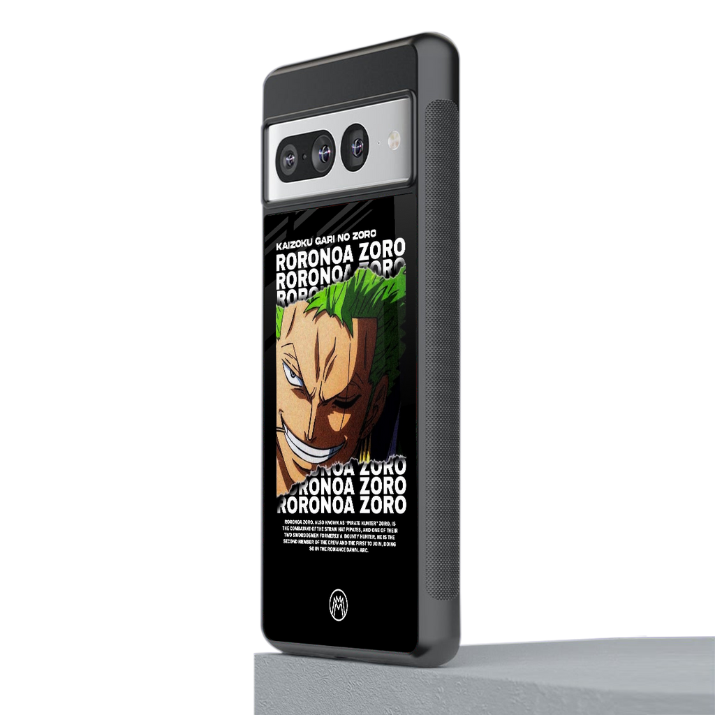 roronoa zoro anime back phone cover | glass case for google pixel 7 pro